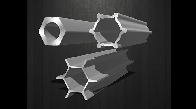 Kuusikulmainen poikkileikkaus Kylmävedetty umpinainen profiiliputki product image